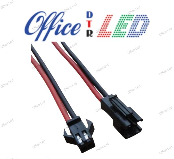Conector de 2 pines hembra y macho