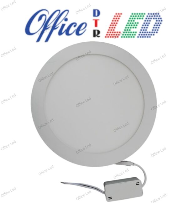 Panel redondo de incrustar 12w Blanco
