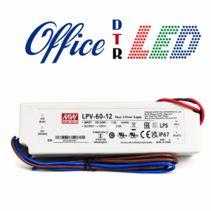 Fuente plástica LPV IP 65 Mean Well 60 12v 5A