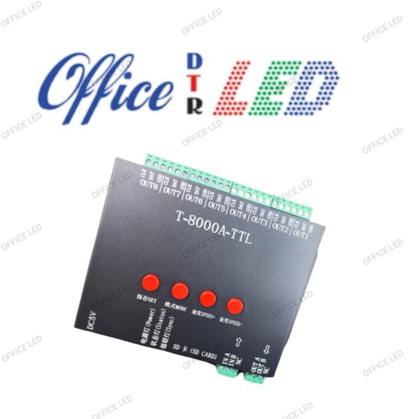 Controlador led pixel RGB T-8000