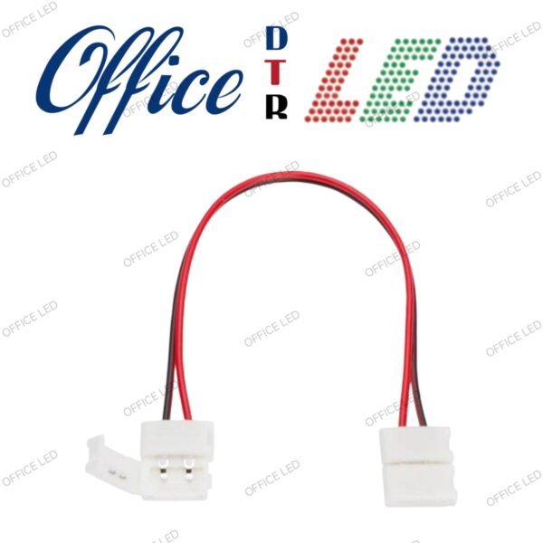 Conector rápido recto unicolor con doble cable
