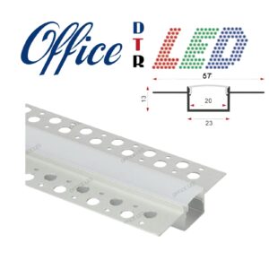 Perfil Perforado de aluminio blanco
