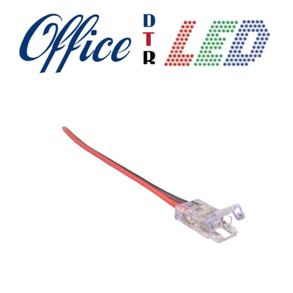 Conector rápido transparente con cable 10mm