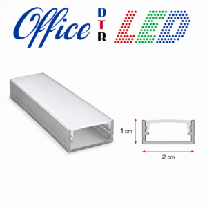 Perfil Aluminio Sobreponer 2cm